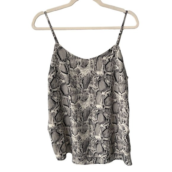 Mod Ref Snakeskin Camisole Women L Gray Multi Animal Print Polyester Lightweight - Picture 1 of 9